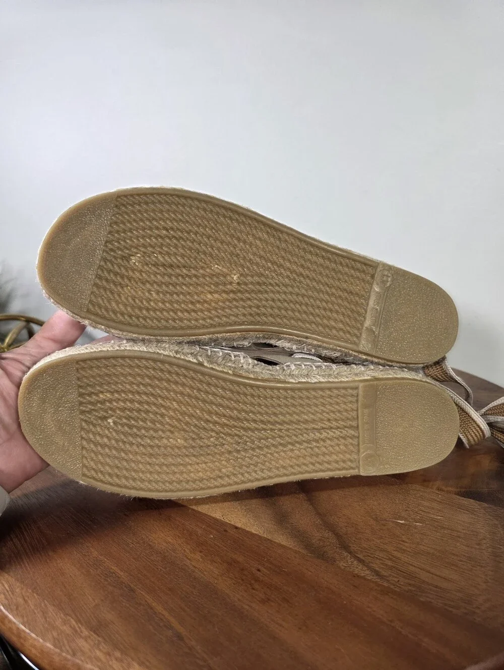 Palomitas Paloma Barcelo Aintza Suede Ribbon Wrap Espadrille Sandals Size 41